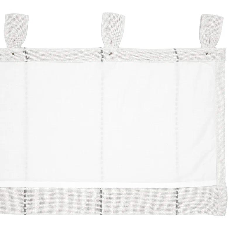 Gracie Oaks Cumberledge Stitched Burlap Tailored Window Valance