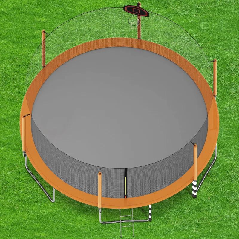 LAFUYSO 16ft Trampoline With Basketball Hoop, Pump, Ladder, Inner Safety Enclosure, And Soccer Goal