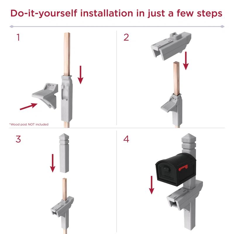 Step2 Step2 Brown Highland Mail Post & Large Capacity XL Mailbox