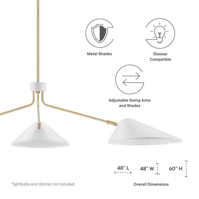 Modway Modway Journey 3-Light 14" Arm Pendant