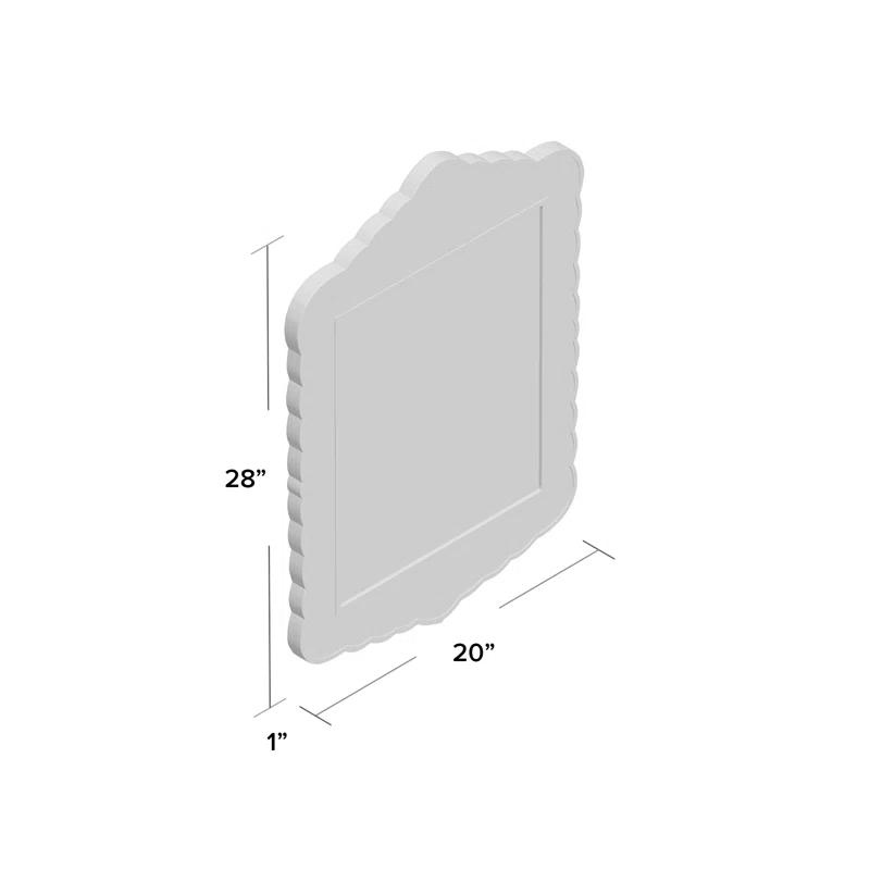 Ren Solid And Engineered Wood Flat Wall Mirror