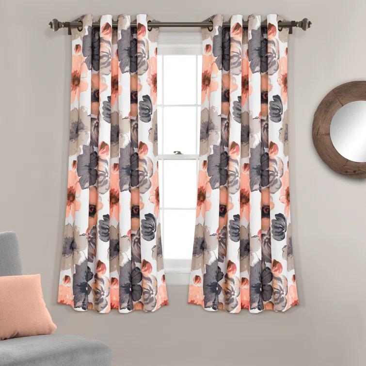 Lush Decor Sikora Polyester Room Darkening Curtain Pair (Set of 2)