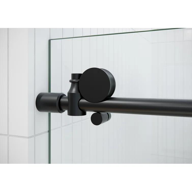 Glass Warehouse Nova 72 in. x 30 in. x 78 in. 90-degree Fully Frameless Sliding Glass Shower Enclosure 90SL-72-30-MB