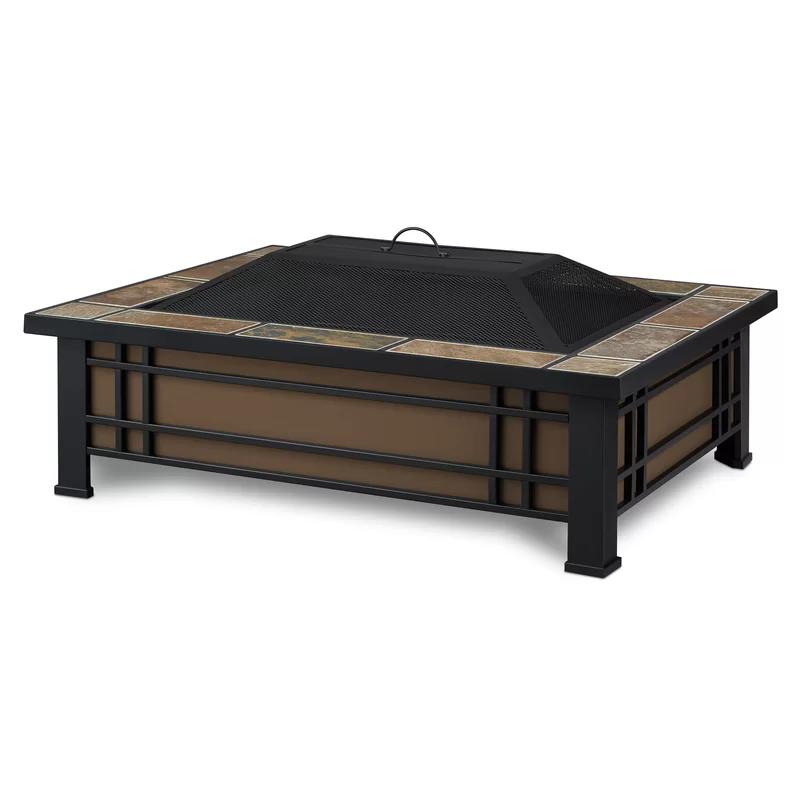Hamilton Steel Wood Burning Fire Pit Table
