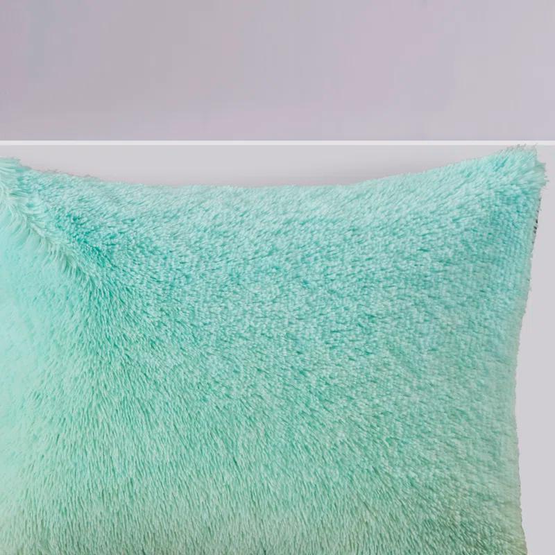 Intelligent Design Pastel Ombre Shaggy Faux Fur Comforter Set