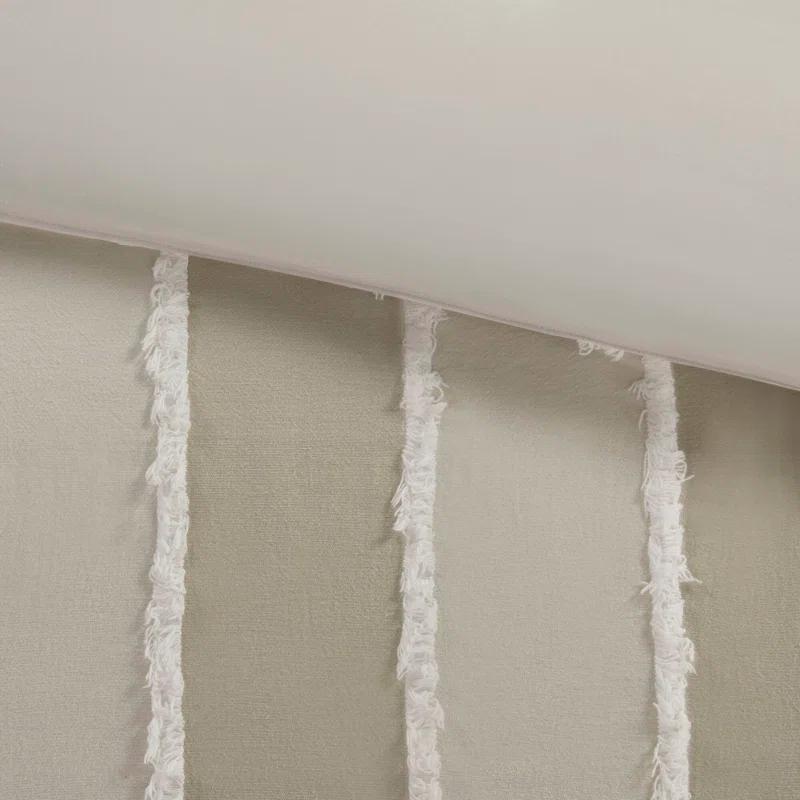 INK+IVY Shay 3 Piece Striped Cotton Duvet Cover Set