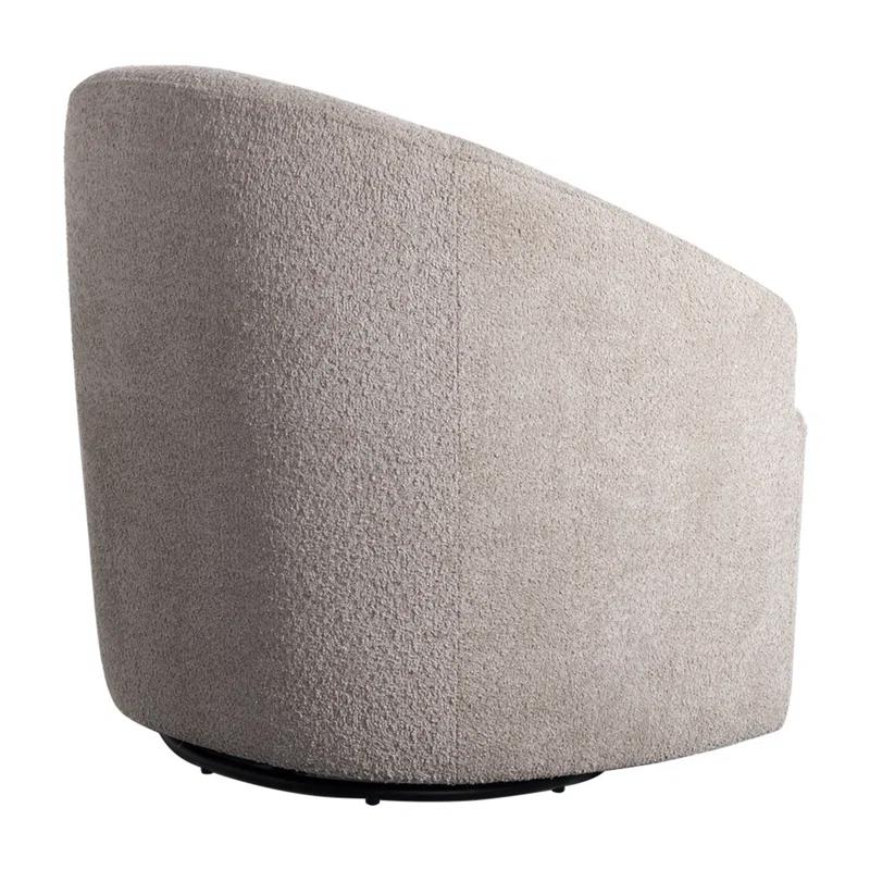 Orren Ellis Upholstered 360 Degree Swivel Chair Beige See below