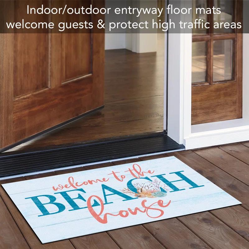 CounterArt Beach House Welcome Indoor/Outdoor Entryway Floor Mat