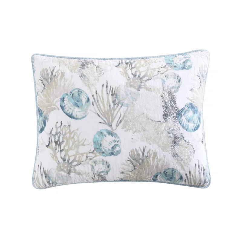 Tommy Bahama Home Tommy Bahama Freeport Blue Cotton Reversible Quilt Set