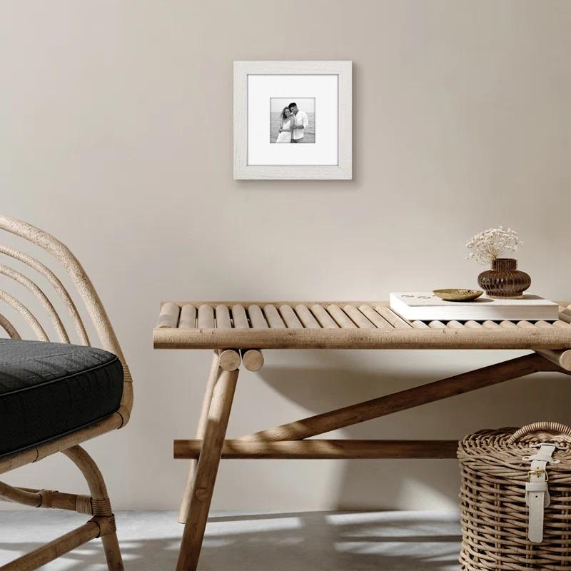 Americanflat Americanflat Picture Frame - Frame with Mat - Wide Molding - Shatter-Resistant Glass