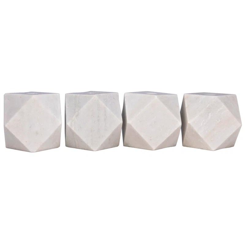 Noir 4'' H Marble Tabletop Votive Holder