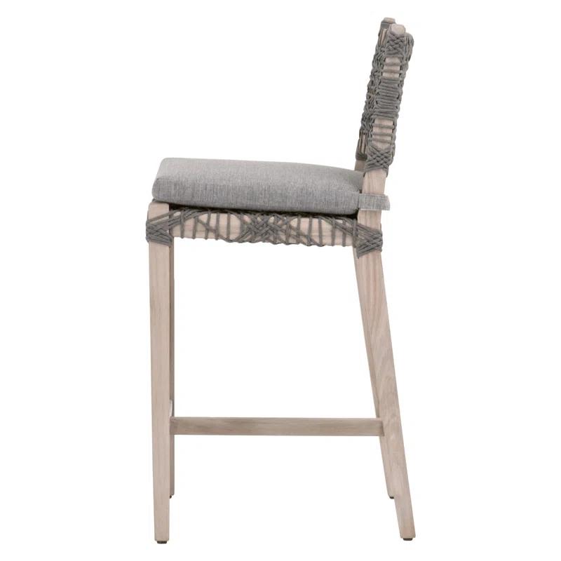 Costa Teak Outdoor 28'' Bar Stool with Cushion