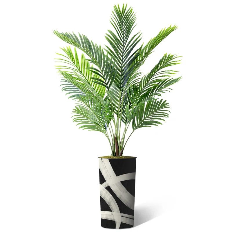 SIGNLEADER Artificial Plant In Planter, Fake Areca Tropical Palm Plant Home Decoration (Plant Pot Plus Plant)