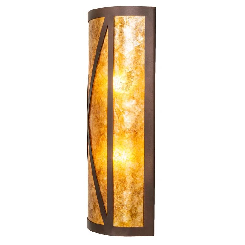 Meyda Lighting Rustic Lodge Glass Flush Mounted Sconce