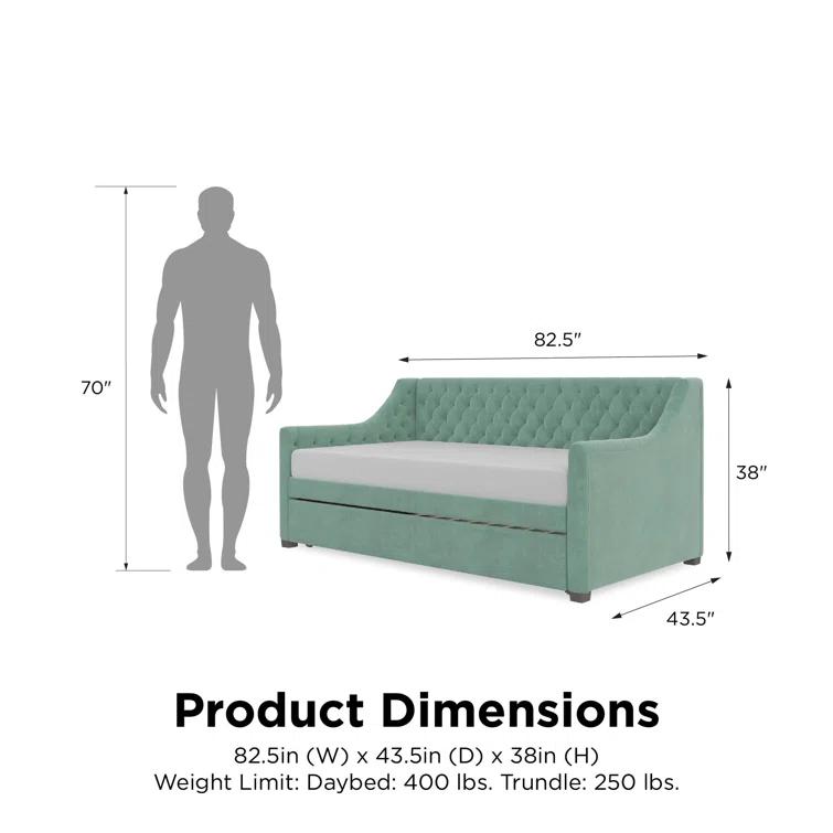 Max & Finn Monarch Hill Ambrosia Upholstered Daybed with Trundle