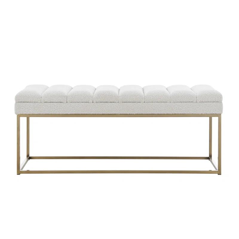 Everly Quinn Georgenia Polyester Upholstered Bench