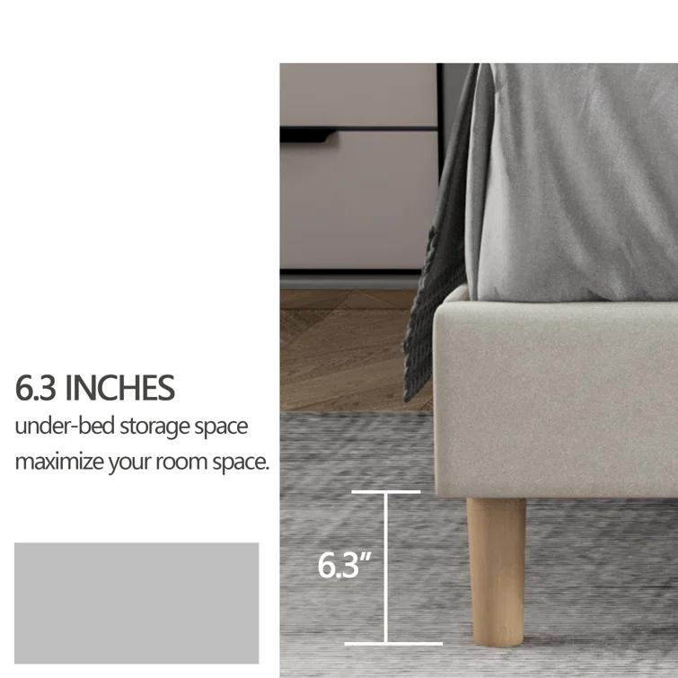 Mercer41 Cedell Upholstered Wingback Bed