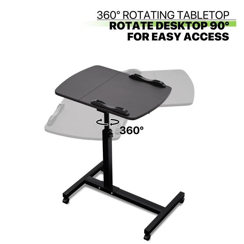 Bring Home Furniture Lifting Computer Desk, Multifunctional Standing Table, Laptop Cart with Mouse Pad for Small Spaces