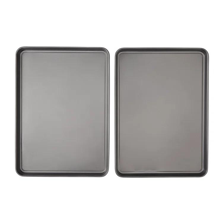 Good Cook GoodCook Set of 2 XL 15" x 21" Nonstick Steel Multipurpose Cookie Sheets, Gray (Set of 2)