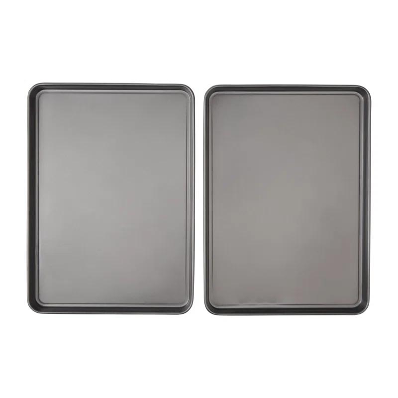 Good Cook GoodCook Set of 2 XL 15" x 21" Nonstick Steel Multipurpose Cookie Sheets, Gray (Set of 2)