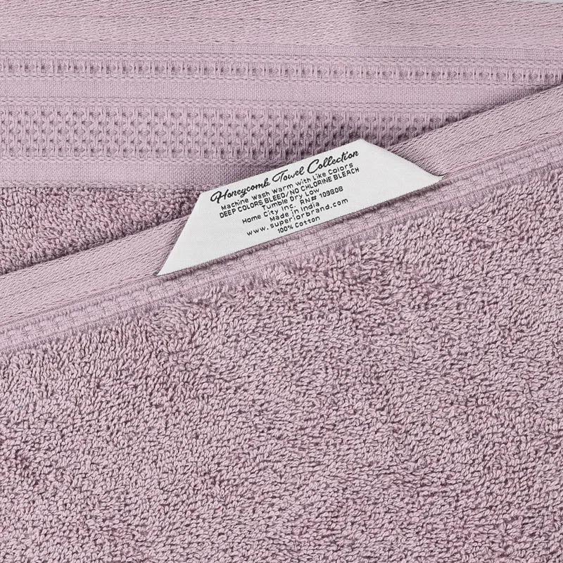 Superior Honeycomb Textured Waffle Border Cotton Medium Weight Bath Sheets (Set of 2)