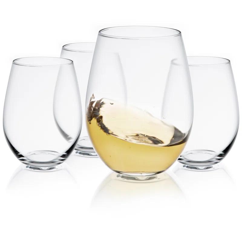 JoyJolt JoyJolt Spirits Stemless Wine Glass, 19oz. (Set of 4)