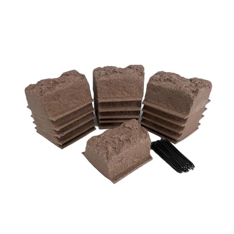 DekoRRa Products 144" L x 5" W x 4" H Lawn Edging Artificial Stone (Set of 16)