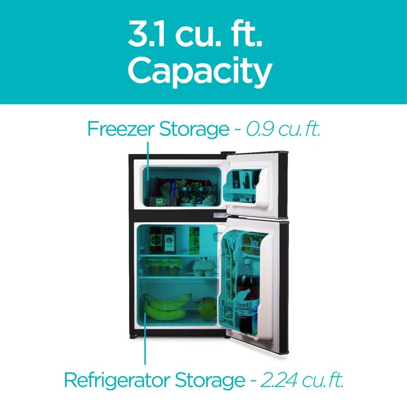 BLACK+DECKER Black + Decker 3.1 cu. ft. Freestanding Mini Fridge with Freezer