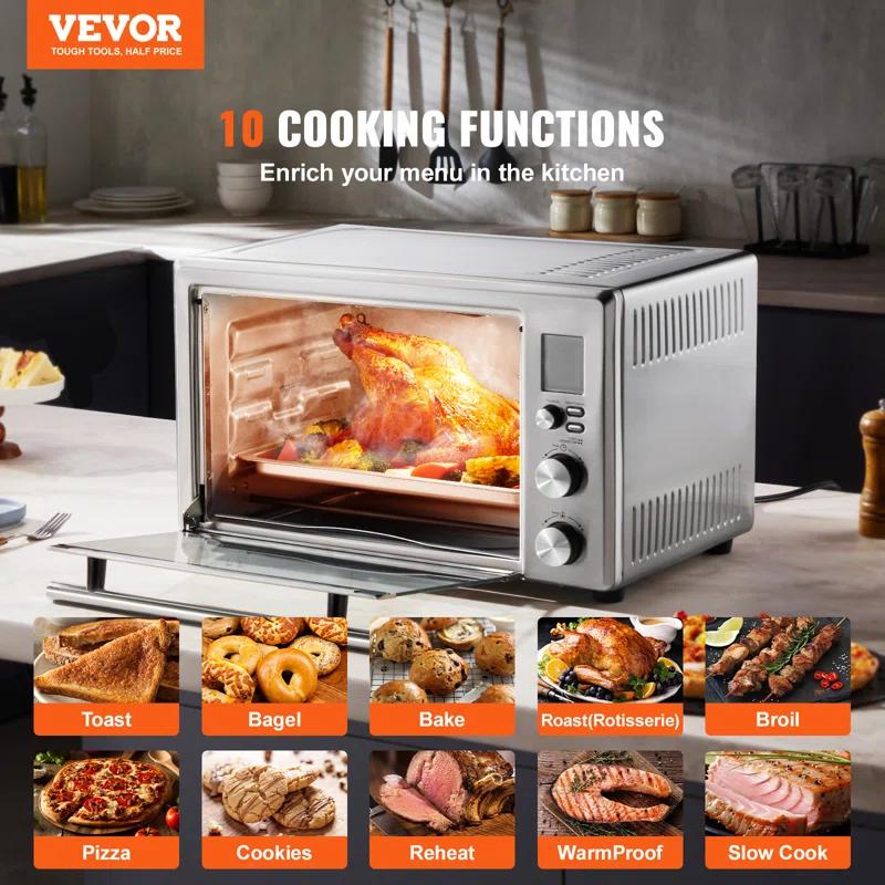 Stellweilan Tessberg Countertop Convection Oven 28L Toaster Baker 10-IN-1 1800W for Home Use