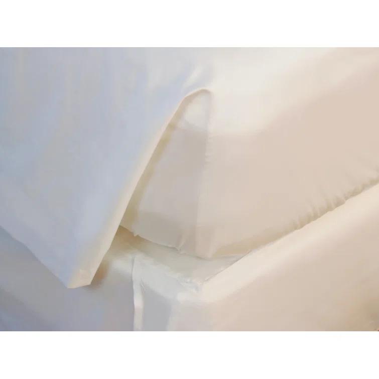 Effortless Bedding Egyptian Cotton Sateen Fitted Sheet