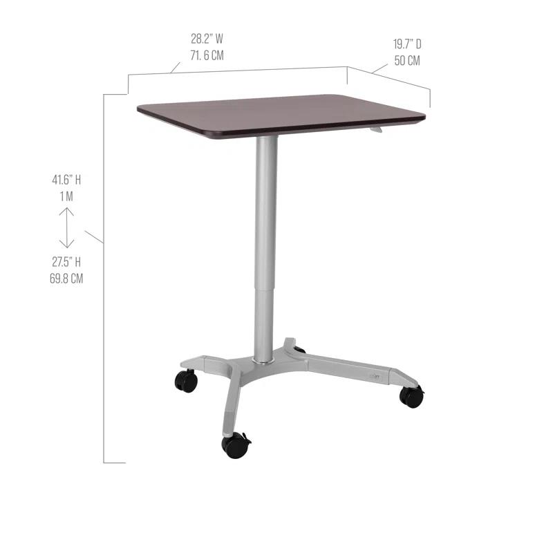 Seville Classics AIRLIFT® airLIFT 28" W Adjustable Height Rolling Laptop Desk Stand