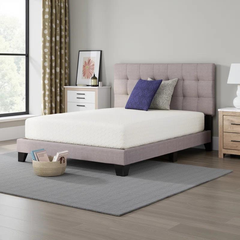 Benjara Jeny Mattress, Cool Comfort Memory Foam, Stretch Cover 12 Inch