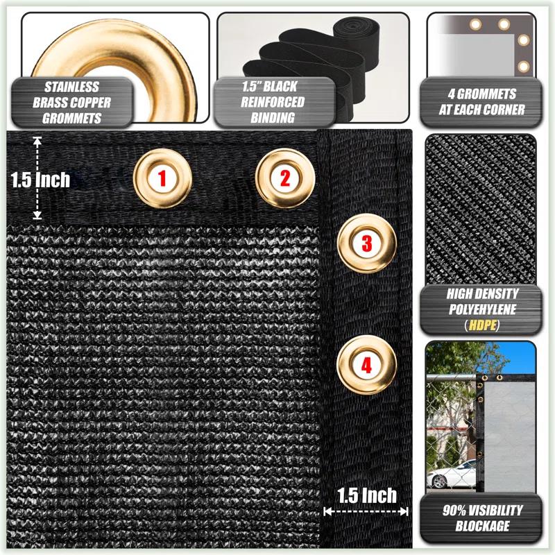 ColourTree Colour Tree Privacy Screen & Windscreen Fabric Cover – Durable Outdoor Fence Protection, UV-Resistant, Easy Installation