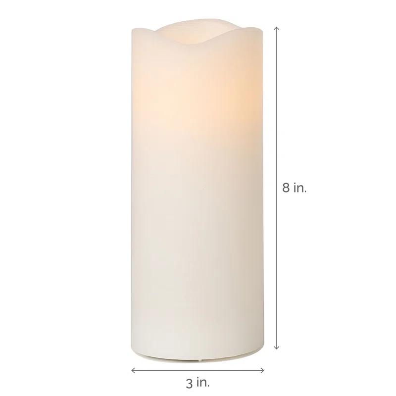 Mikasa Mikasa Wavy Top LED Unscented Wavy Top Wax LED Candle