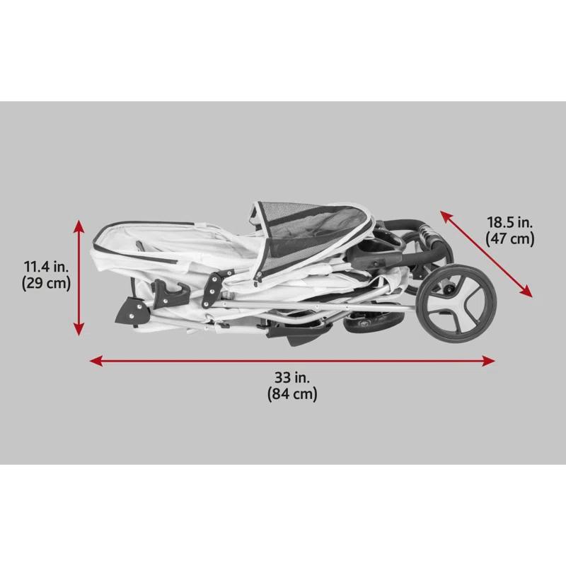 TRIXIE TRIXIE Dog Stroller for Small Dogs and Cats, Lightweight and Compact Pet Stroller