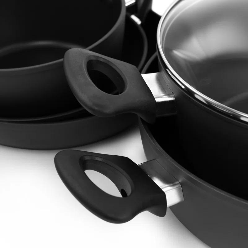 Oster Oster Non Stick 10 Piece Aluminum Cookware Set In Black