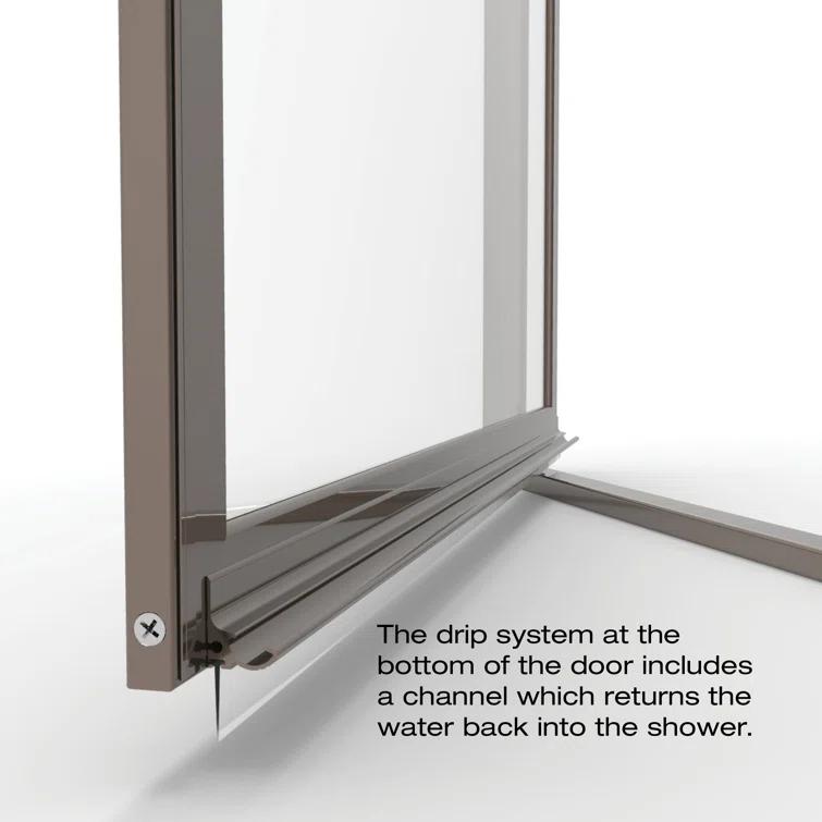 Basco Sopora 31.13" W x 67" H Pivot Framed Shower Door SOPN00A3267XPOR