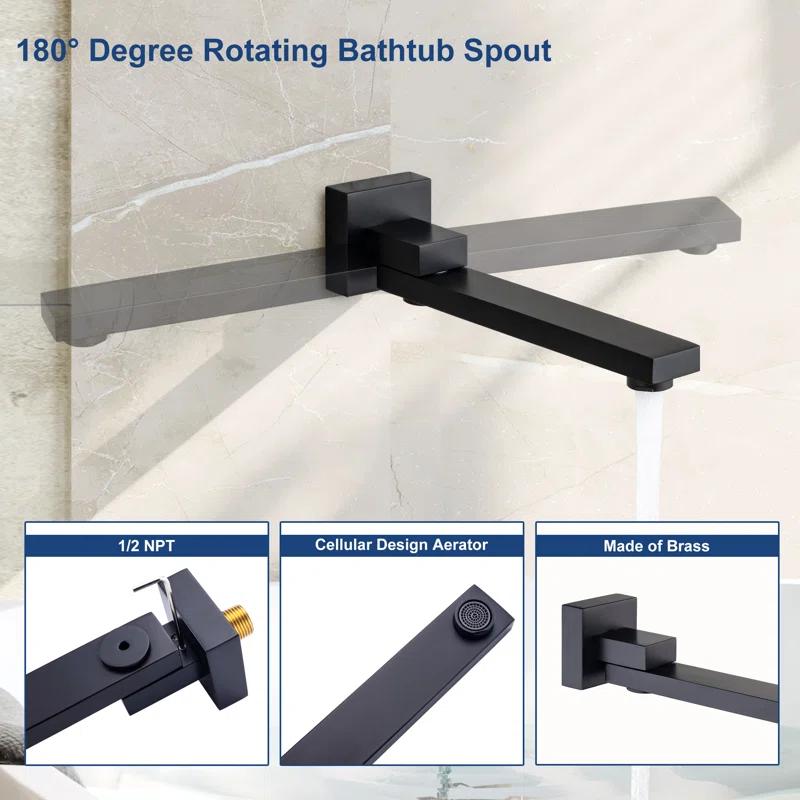 Shower Faucets & Systems All-In-One Kit with Rough in-Valve