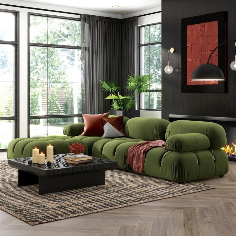 Sigma 4 - Piece Modular Upholstered Reversible L-Sectional