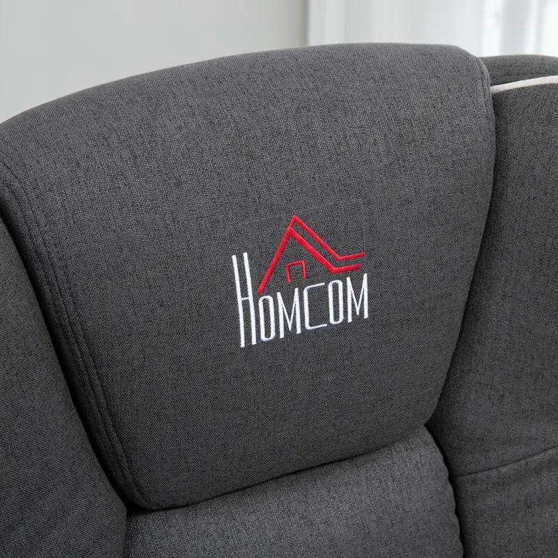 HomCom Faux Leather Manual Swivel Ergonomic Recliner | Wayfair