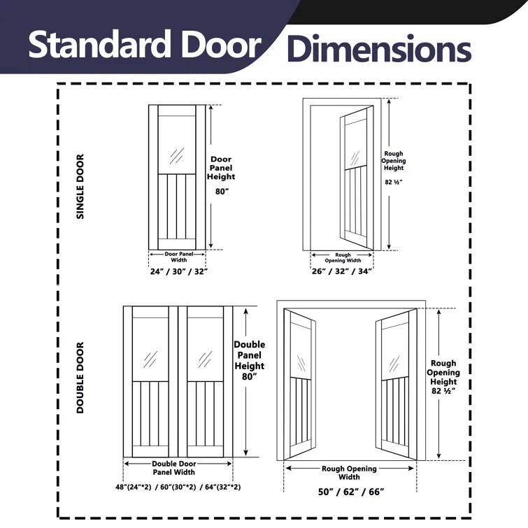 CHIC MODE Interior Dutch Door - Half Frosted Glass Split Door Slab, Modern Style Farmhouse Closet Door, Natural Pine Wood(Not Include Door Hinges)