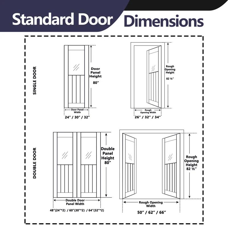 CHIC MODE Interior Dutch Door - Half Frosted Glass Split Door Slab, Modern Style Farmhouse Closet Door, Natural Pine Wood(Not Include Door Hinges)