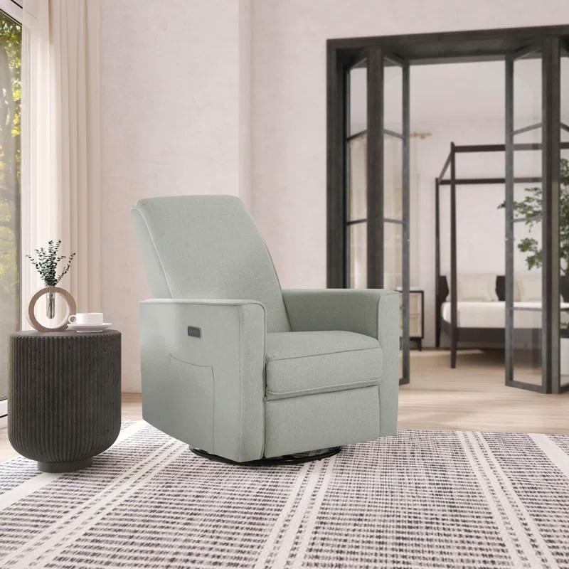 Evolur Greenguard Gold Certified Upholstered Swivel Reclining Glider