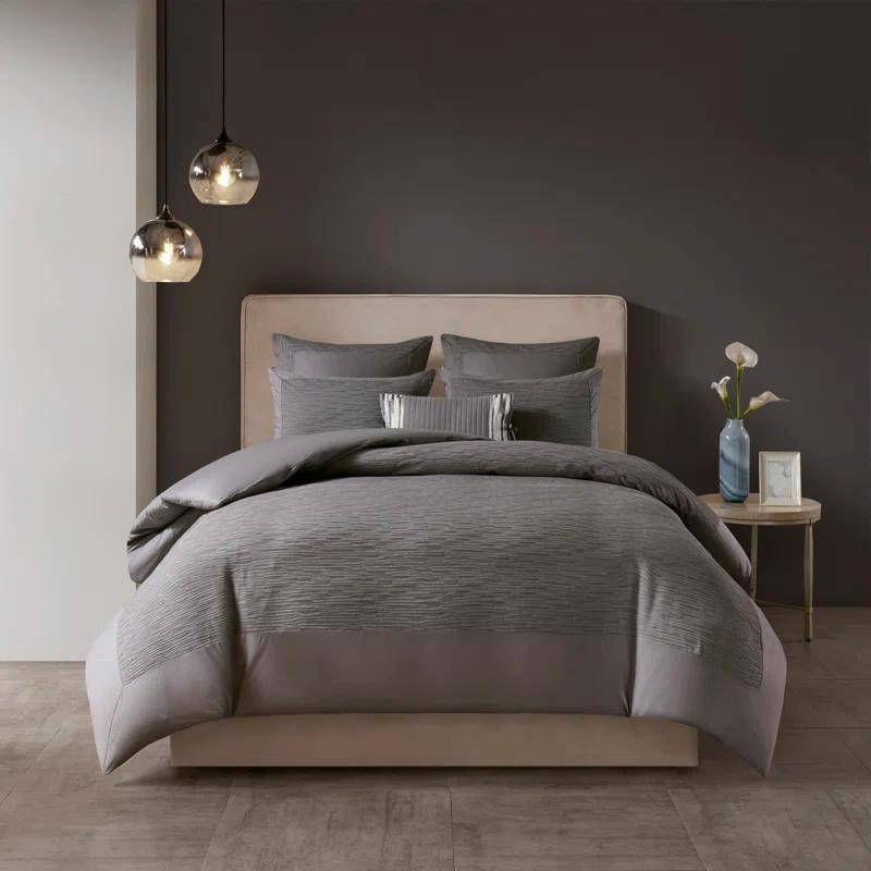 N Natori N Natori Hanae Cotton Blend Yarn Dyed Comforter Set