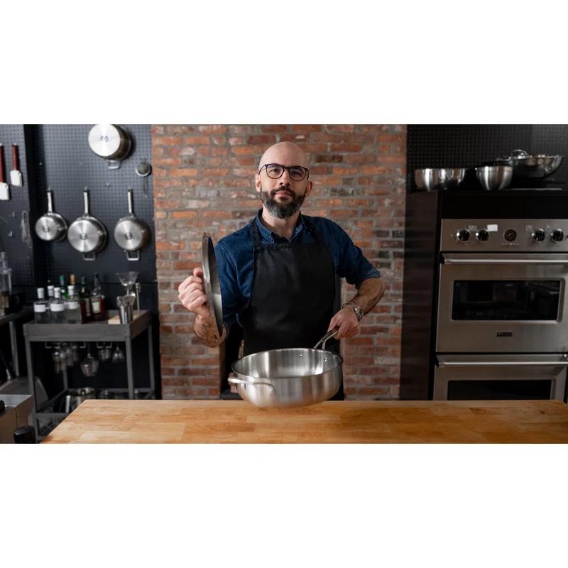 Babish 5 Quart Non-Stick Stainless Steel (18/8) Saute Pan with Lid | Wayfair