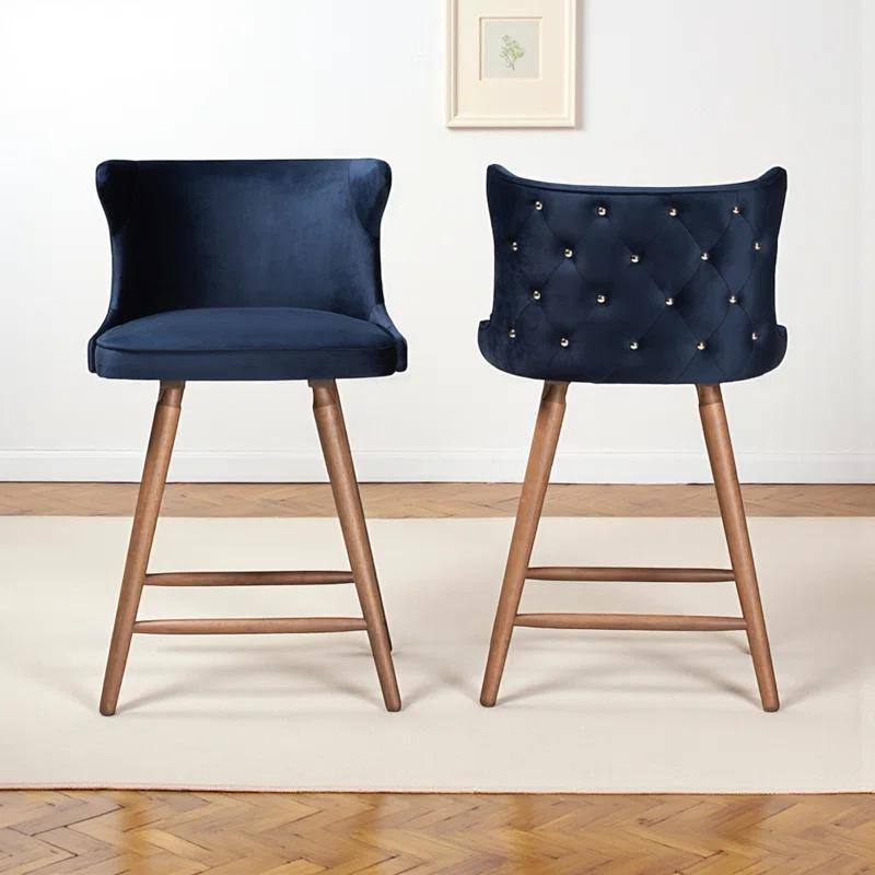 Willa Arlo™ Interiors Bartz Upholstered Counter Stool (Set of 2)