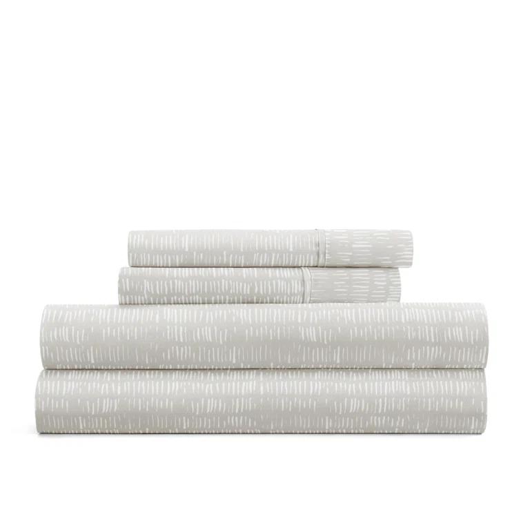 4 Piece Sheet Set Patterned Microfiber Ultra Soft Bedding