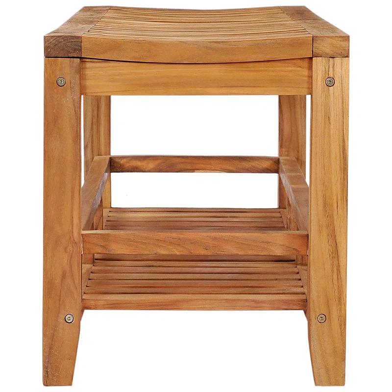 Chic Teak 47'' W Wood Shower Bench