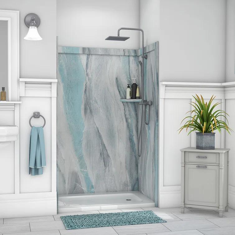 FlexStone Elegance 2-Panel 48"W x 36"D x 80"H Corner Shower Surround