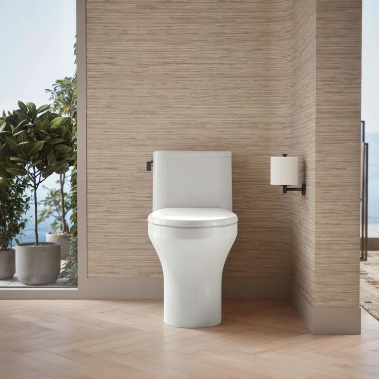Kohler Spacity One-Piece Compact Elongated Toilet With Skirted Trapway, 1.28 Gpf K28020-0